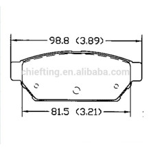 MB928314 D596 for DODGE EAGLE MITSUBISHI PLH Soueast ceramic brake pad